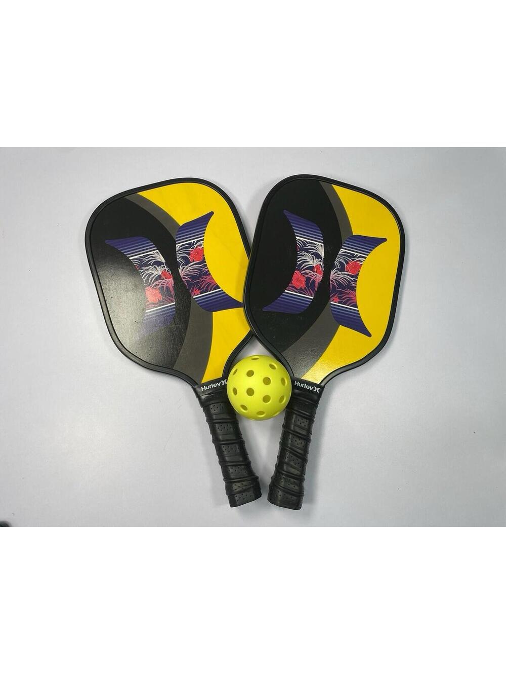 Hurley Pickleball Paddle Set 2 Paddles Balls Carry Case Outdoor Game Gift Set